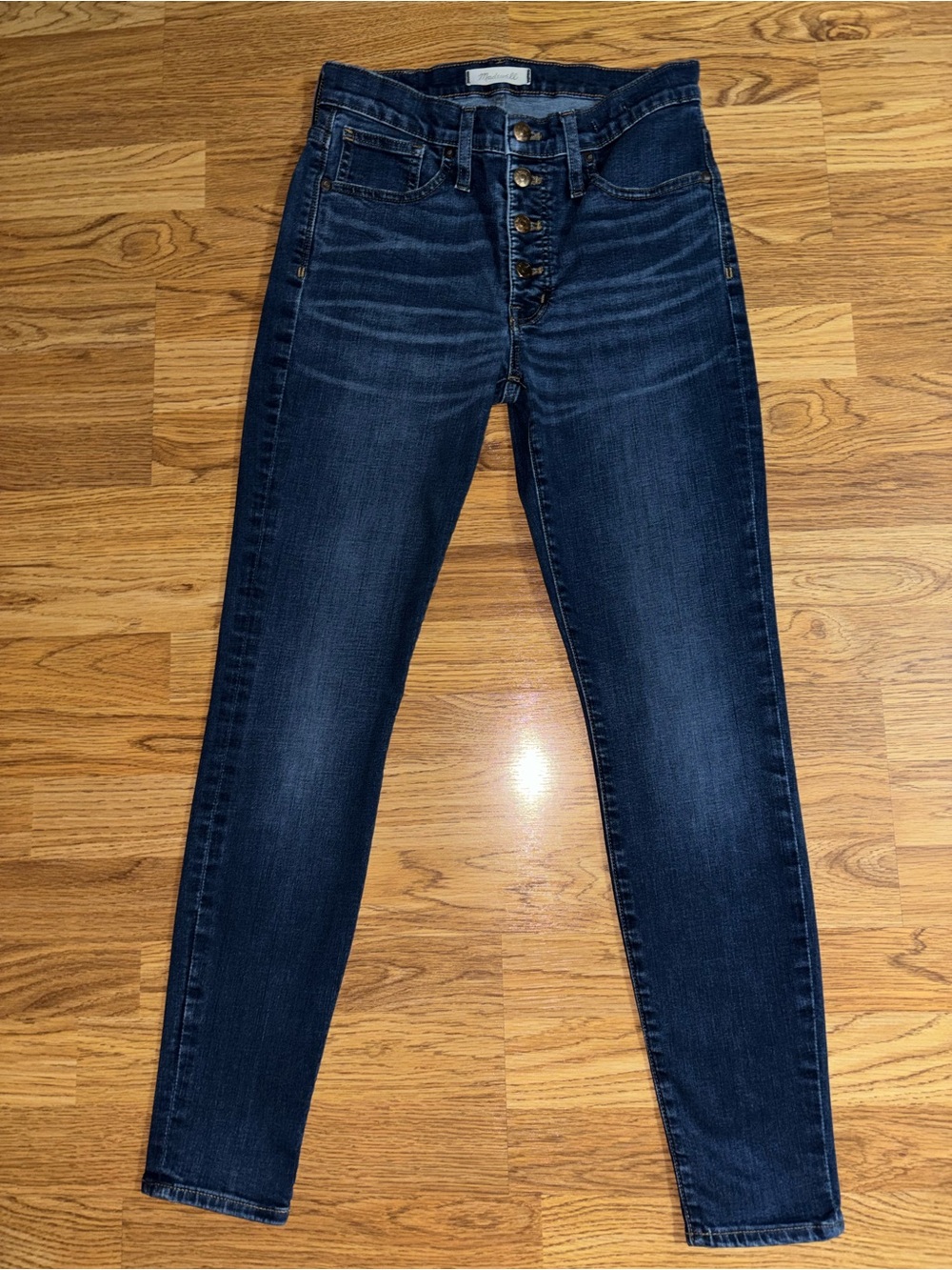 Madewell Women's Skinny Jeans in Dark Wash Blue